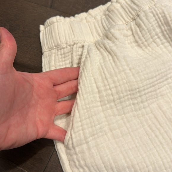 Cream gauzy beach capris from Stitch Fix XL Market and Spruce - Picture 3 of 7